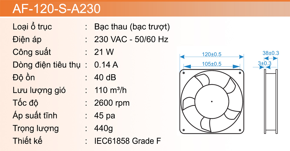 specification AF-120-S-A230