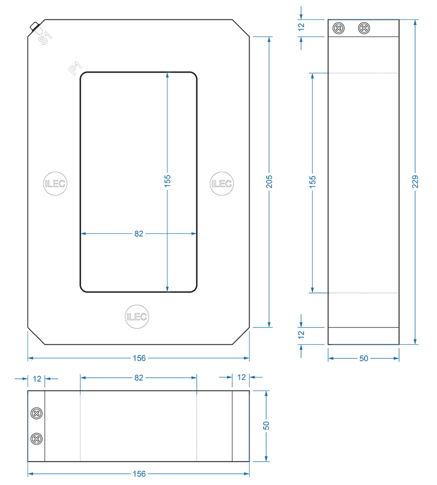 PCT-S816 drawing dimensions