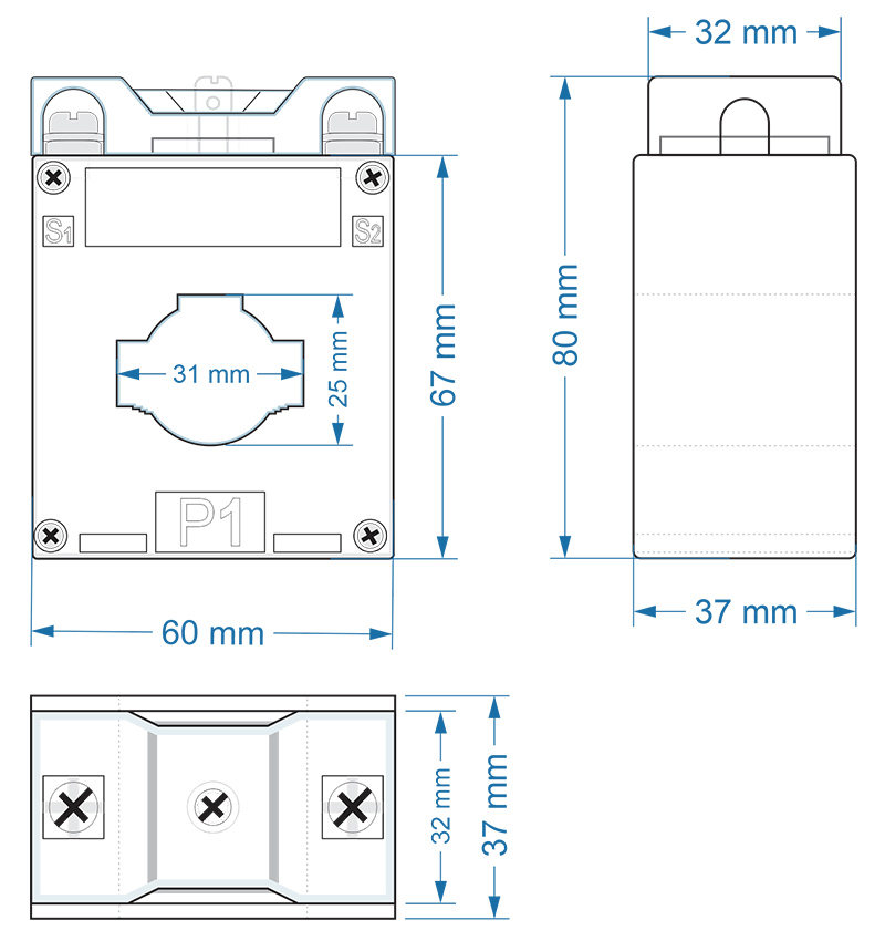 PMCT-S31 drawing dimensions