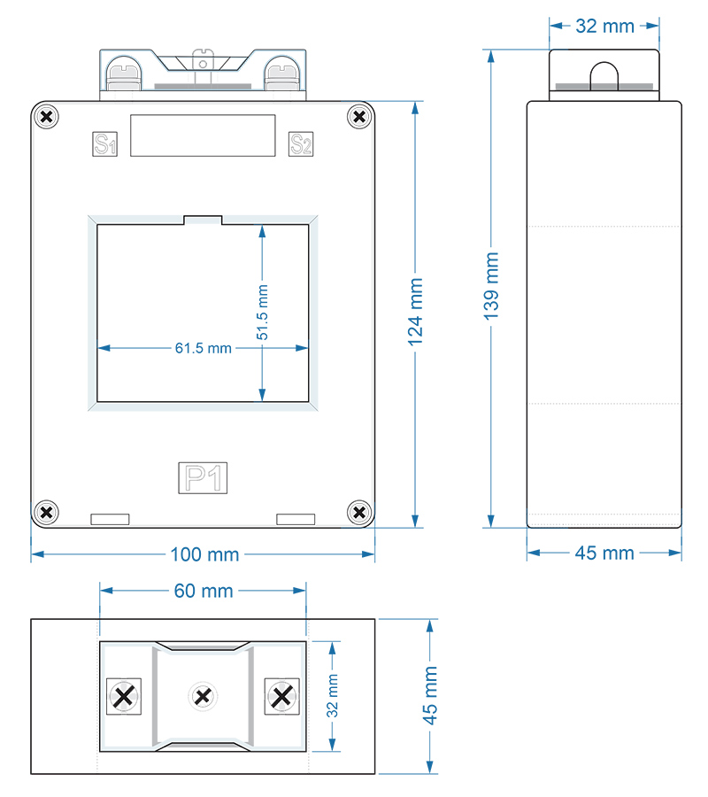 PMCT-S65 drawing dimensions
