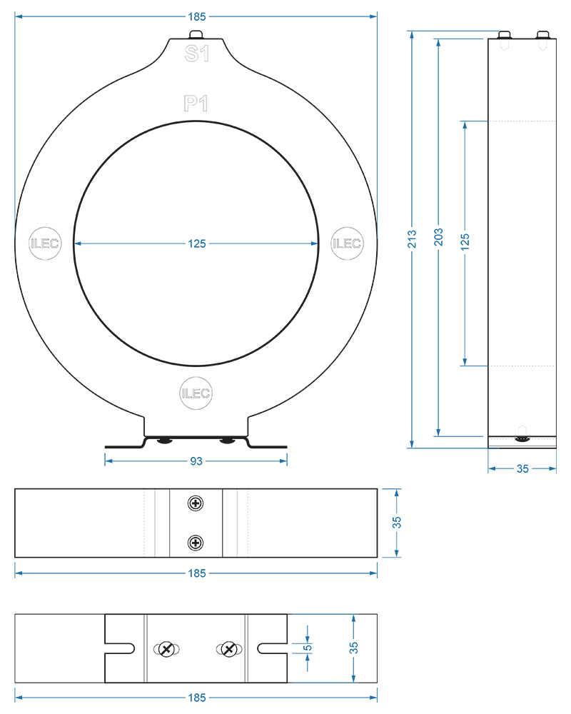 ZCT-R125 drawing dimensions